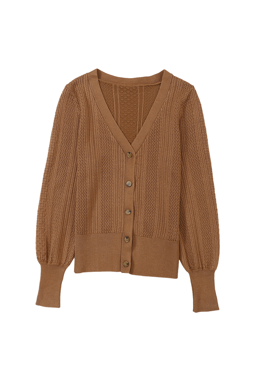 Cypress V Neck Buttoned Textured Sweater Cardigan