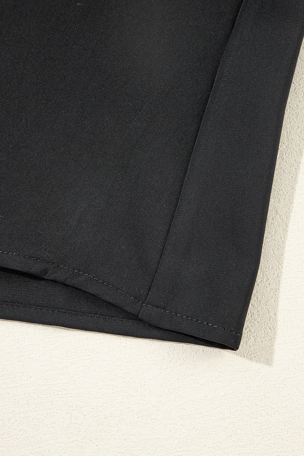 Oatmeal Solid Ruffle Trim Sleeveless Top