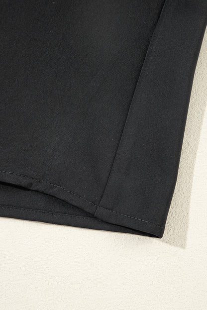 Oatmeal Solid Ruffle Trim Sleeveless Top