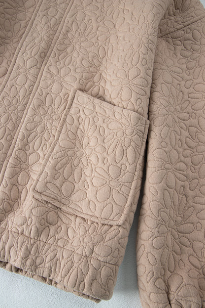 Black Floral Quilted Jacket