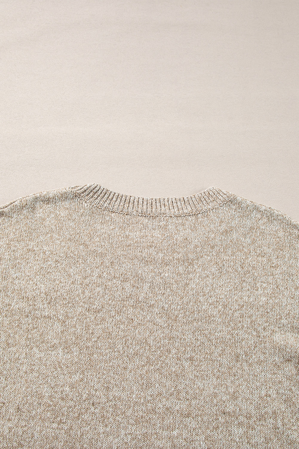 Gray Star Pattern Drop Shoulder Sweater