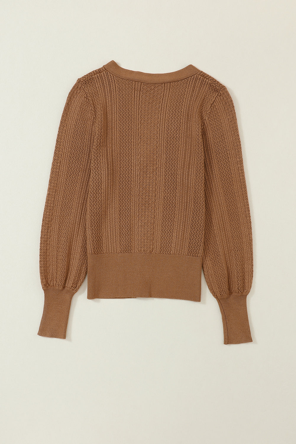 Cypress V Neck Buttoned Textured Sweater Cardigan