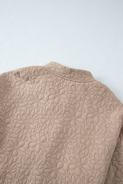 Black Floral Quilted Jacket